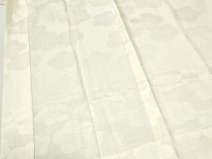 平和屋着物●長襦袢　無双仕立て　梅地紋　正絹　逸品　未使用　CABM4243yc