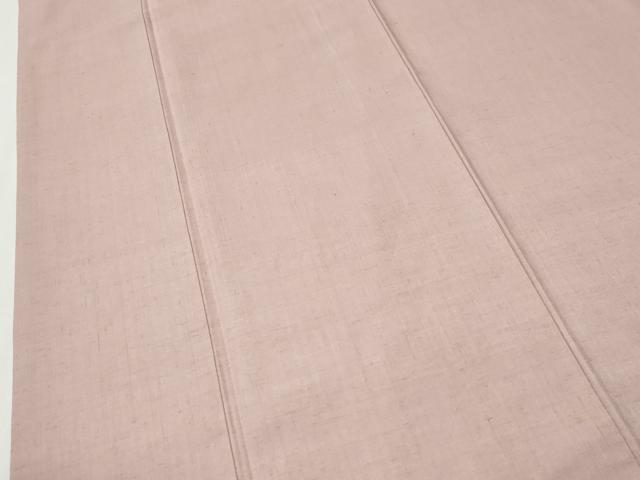 平和屋着物●結城紬　色無地　撫子色　正絹　逸品　CABM4245yc