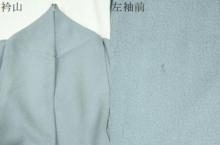 平和屋着物●上質な色無地　紋意匠　秘色色　正絹　逸品　CABM4247yc