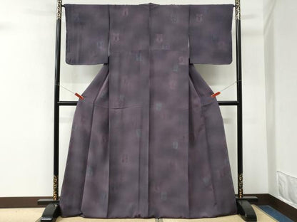 平和屋着物●上質な小紋　地紋起こし　遠州椿　暈し染め　正絹　逸品　未使用　CABM4250yc