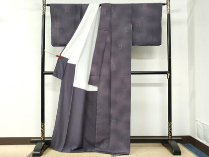 平和屋着物●上質な小紋　地紋起こし　遠州椿　暈し染め　正絹　逸品　未使用　CABM4250yc