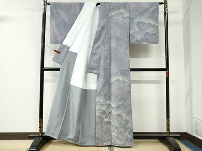 平和屋着物●訪問着　紬地　枝蕾　正絹　逸品　未使用　CABM4255yc