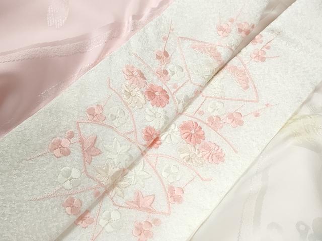 平和屋着物●長襦袢　袷　立涌舞蝶地紋　暈し染め　さが美扱い　半衿刺繍　正絹　逸品　CABM4257yc