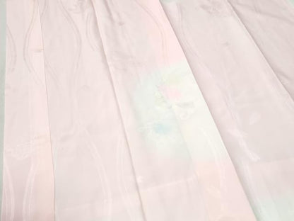 平和屋着物●長襦袢　袷　立涌舞蝶地紋　暈し染め　さが美扱い　半衿刺繍　正絹　逸品　CABM4257yc