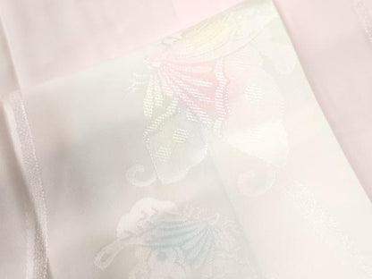 平和屋着物●長襦袢　袷　立涌舞蝶地紋　暈し染め　さが美扱い　半衿刺繍　正絹　逸品　CABM4257yc