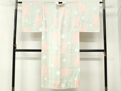 平和屋着物●長襦袢　無双仕立て　舞花文　正絹　逸品　CABM4266yc