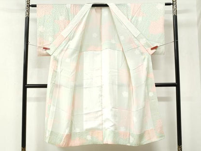 平和屋着物●長襦袢　無双仕立て　舞花文　正絹　逸品　CABM4266yc