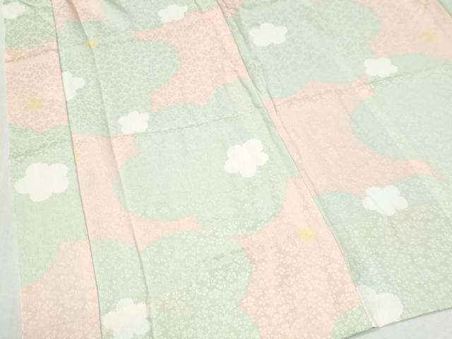 平和屋着物●長襦袢　無双仕立て　舞花文　正絹　逸品　CABM4266yc