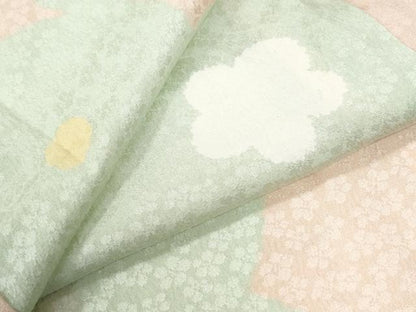平和屋着物●長襦袢　無双仕立て　舞花文　正絹　逸品　CABM4266yc