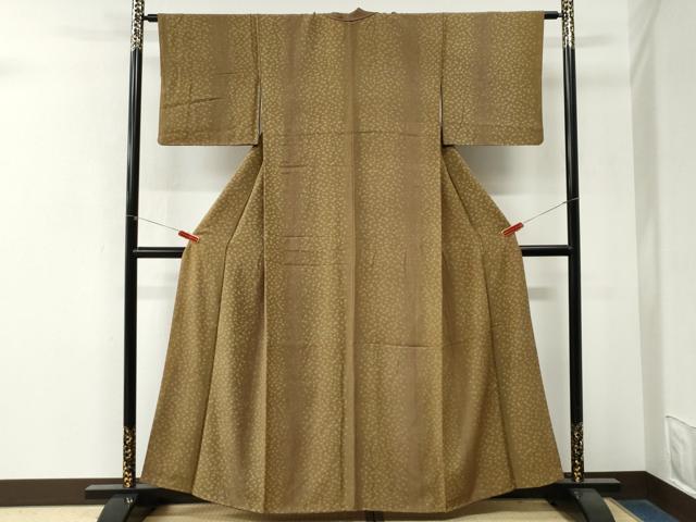 平和屋着物●江戸小紋　鮫小紋柄　舞花文　正絹　逸品　CABM4283yc