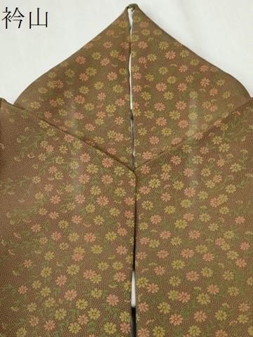 平和屋着物●江戸小紋　鮫小紋柄　舞花文　正絹　逸品　CABM4283yc