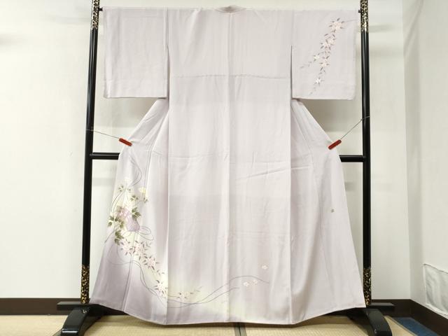 平和屋着物●本加賀友禅作家　小田美知代　訪問着　地紙枝花文　暈し染め　正絹　逸品　CABM4300yc