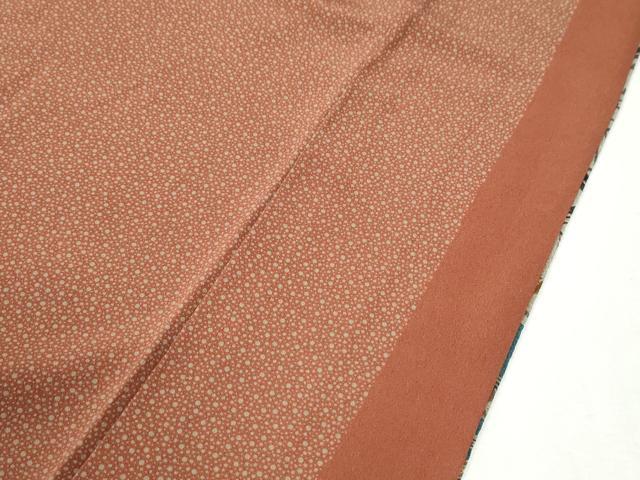 平和屋着物●手差し紅型作家　西岡都巳二　訪問着　花鳥唐草文　鬼しぼ縮緬　正絹　逸品　CABM4301yc