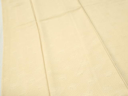平和屋着物●上質な色無地　網目飛鶴地紋　蜂蜜色　三越扱い　正絹　逸品　未使用　CABM4302yc