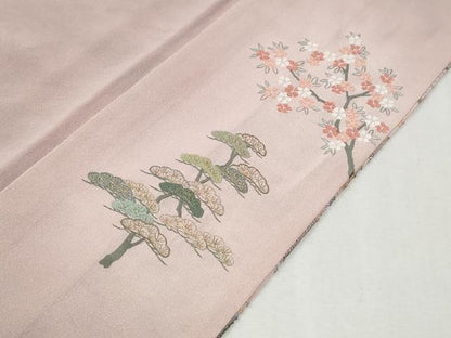 平和屋着物●豪華色留袖　作家物　駒刺繍　エ霞人物浜松風景文　暈し染め　金彩　さが美扱い　正絹　逸品　CABM4312yc