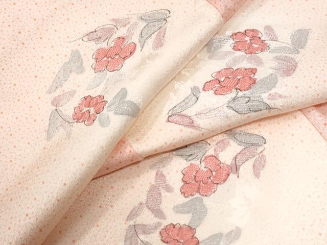 平和屋着物●上質な小紋　地紋起こし　菱草花文　暈し染め　正絹　逸品　CABM4315yc