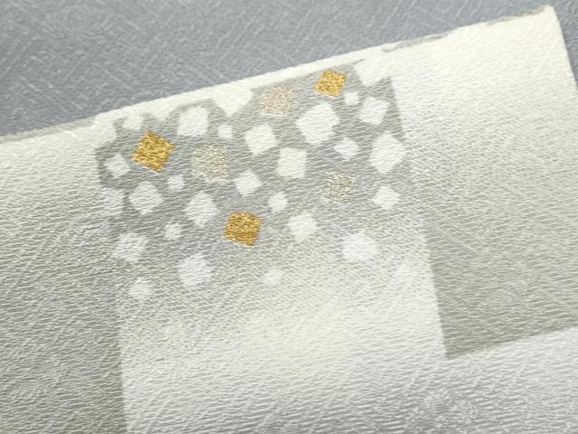 平和屋着物●上質な小紋　変わり市松箔散らし　暈し染め　金彩　正絹　逸品　CABM4318yc