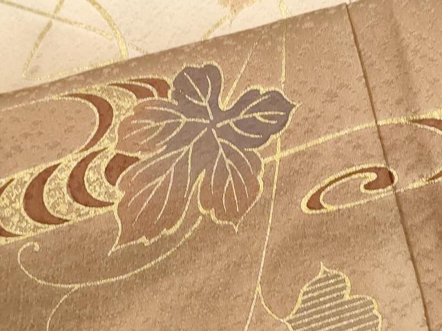 平和屋着物●訪問着　作家物　駒刺繍　竜田川舟花文　金彩　ロング丈　正絹　逸品　CABM4319yc