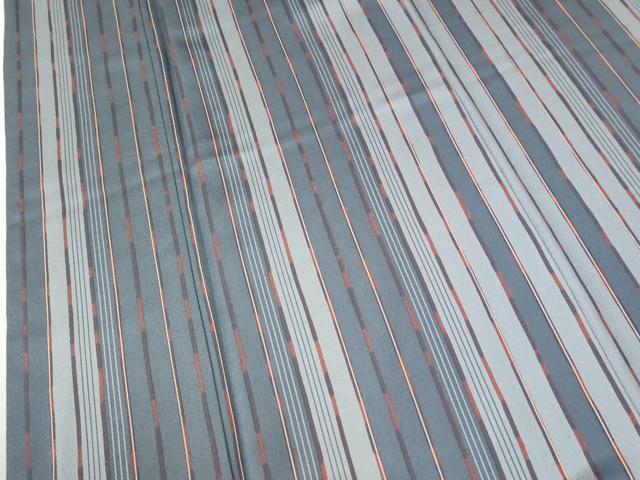 平和屋着物●上質な小紋　縞　ロング丈　正絹　逸品　CABM4324yc