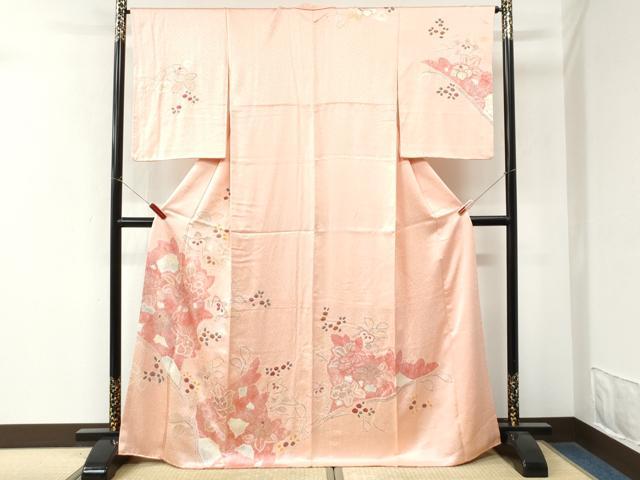 平和屋着物●訪問着　絞り　橘花文　金彩　近鉄百貨店扱い　正絹　逸品　CABM4329yc