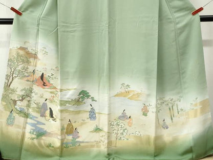 平和屋着物●豪華色留袖　寿光織　かぐや姫伝説　暈し染め　金糸　正絹　逸品　未使用　CABM4330yc