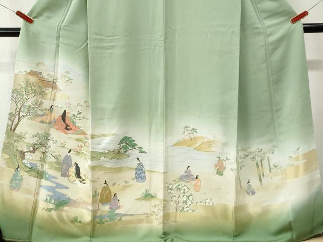 平和屋着物●豪華色留袖　寿光織　かぐや姫伝説　暈し染め　金糸　正絹　逸品　未使用　CABM4330yc
