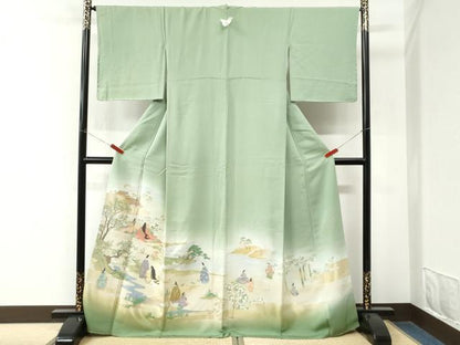 平和屋着物●豪華色留袖　寿光織　かぐや姫伝説　暈し染め　金糸　正絹　逸品　未使用　CABM4330yc