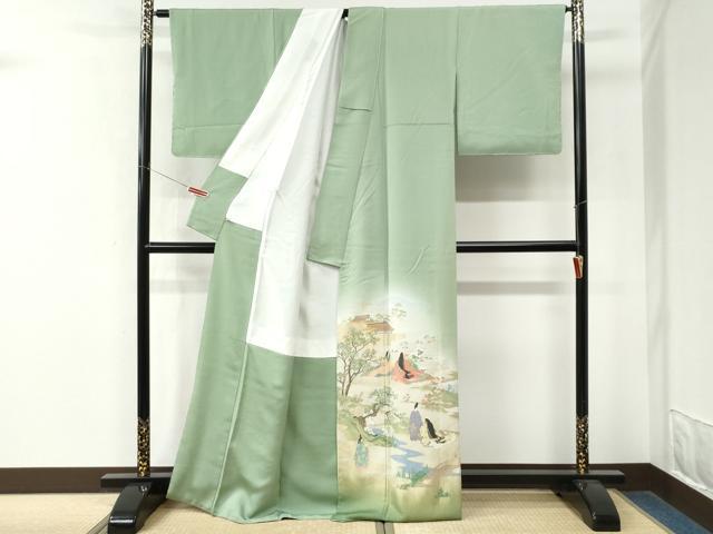 平和屋着物●豪華色留袖　寿光織　かぐや姫伝説　暈し染め　金糸　正絹　逸品　未使用　CABM4330yc