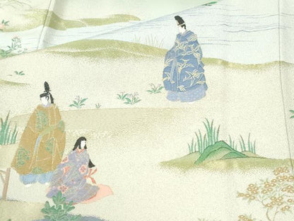 平和屋着物●豪華色留袖　寿光織　かぐや姫伝説　暈し染め　金糸　正絹　逸品　未使用　CABM4330yc