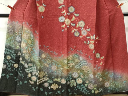 平和屋着物●訪問着　辻が花　暈し染め　正絹　逸品　CABM4343yc