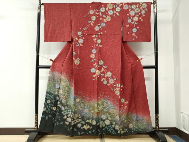 平和屋着物●訪問着　辻が花　暈し染め　正絹　逸品　CABM4343yc