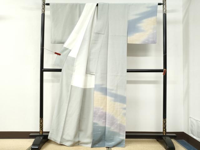 平和屋着物●京友禅作家　山科春宣　訪問着　霞文　暈し染め　正絹　逸品　CABM4346yc