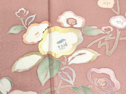 平和屋着物●訪問着　流水枝花文　暈し染め　金彩　正絹　逸品　未使用　CABM4348yc