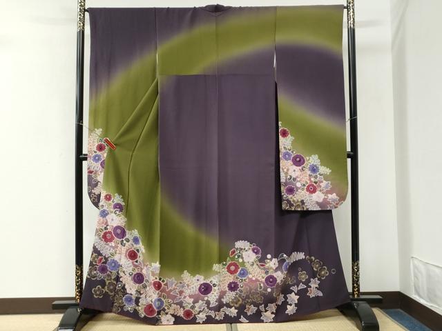 平和屋着物●豪華振袖　辻が花　暈し染め　金彩　正絹　逸品　CABM4350yc