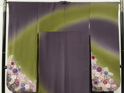 平和屋着物●豪華振袖　辻が花　暈し染め　金彩　正絹　逸品　CABM4350yc