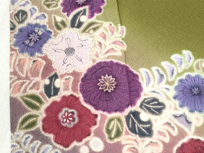 平和屋着物●豪華振袖　辻が花　暈し染め　金彩　正絹　逸品　CABM4350yc
