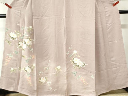 平和屋着物●訪問着　友禅　作家物　枝花文　正絹　逸品　CABM4362yc