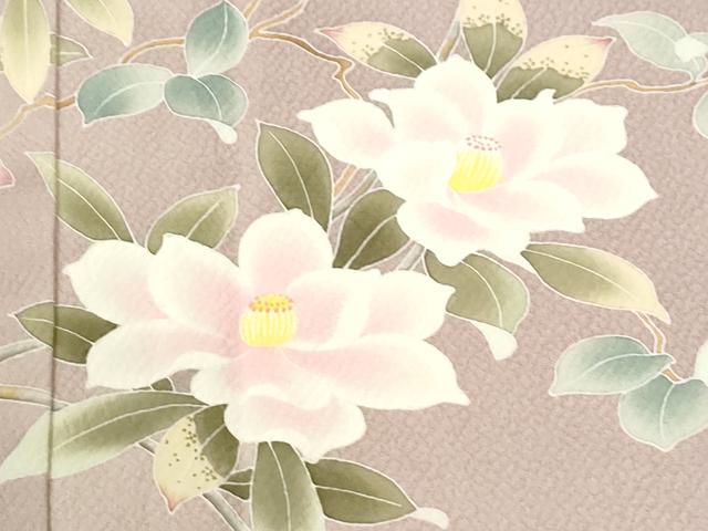 平和屋着物●訪問着　友禅　作家物　枝花文　正絹　逸品　CABM4362yc