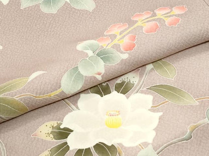 平和屋着物●訪問着　友禅　作家物　枝花文　正絹　逸品　CABM4362yc