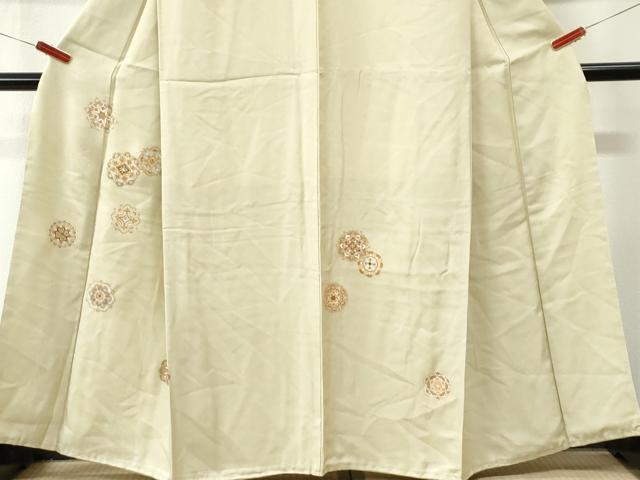 平和屋着物●訪問着　駒刺繍　花唐草文　金彩　正絹　逸品　CABM4373yc