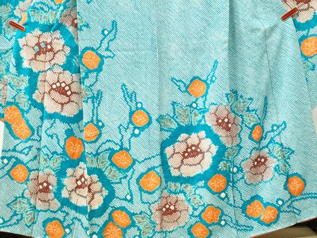 平和屋着物●豪華振袖　総絞り　枝花文　正絹　逸品　CABM4382yc