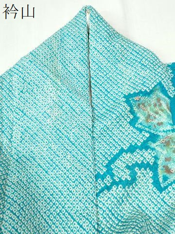 平和屋着物●豪華振袖　総絞り　枝花文　正絹　逸品　CABM4382yc