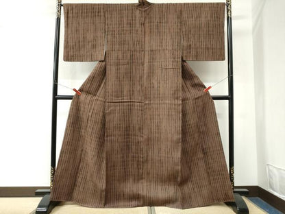 平和屋着物●上質な紬　霞文　正絹　逸品　未使用　CABM4386yc