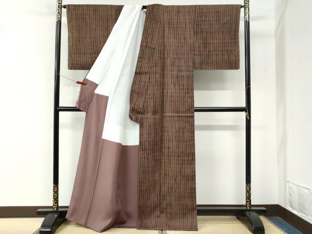 平和屋着物●上質な紬　霞文　正絹　逸品　未使用　CABM4386yc