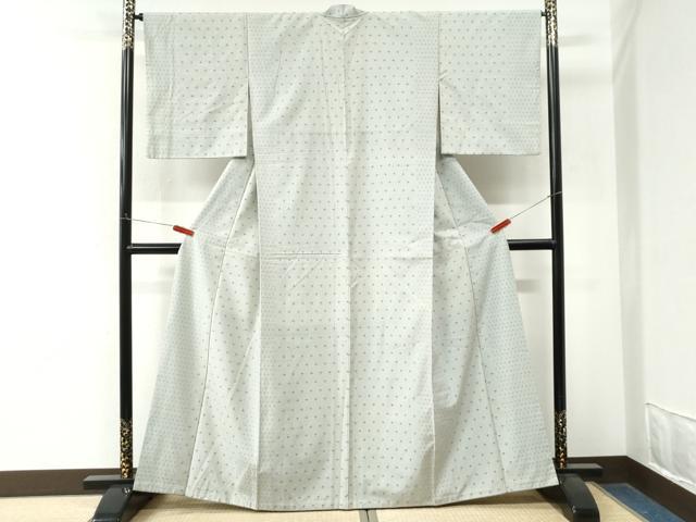 平和屋着物●上質な紬　十字絣　正絹　逸品　CABM4388yc