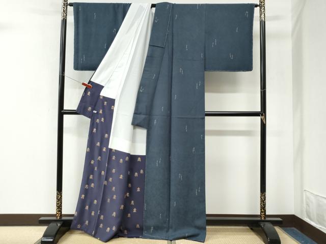 平和屋着物●上質な小紋　吉祥文　正絹　逸品　未使用　CABM4389yc