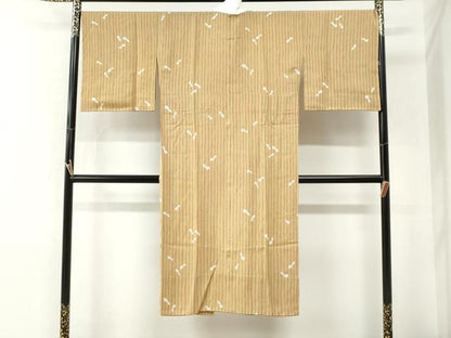 平和屋着物●長襦袢　無双仕立て　縞　瓢箪　正絹　逸品　未使用　CABM4411yc