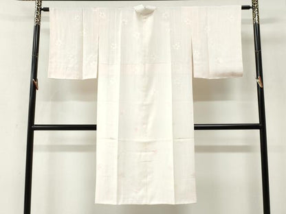 平和屋着物●長襦袢　袷　舞桜地紋　暈し染め　正絹　逸品　未使用　CABM4412yc