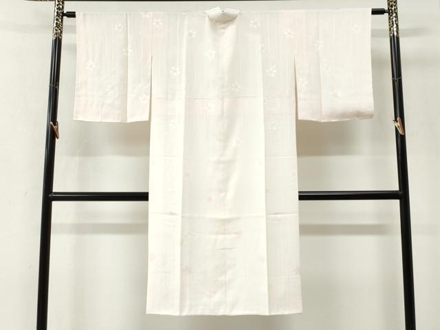 平和屋着物●長襦袢　袷　舞桜地紋　暈し染め　正絹　逸品　未使用　CABM4412yc