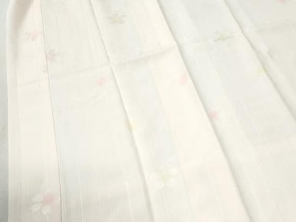 平和屋着物●長襦袢　袷　舞桜地紋　暈し染め　正絹　逸品　未使用　CABM4412yc